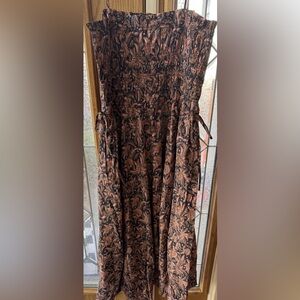 Madewell Black and Brown Patterned Dress